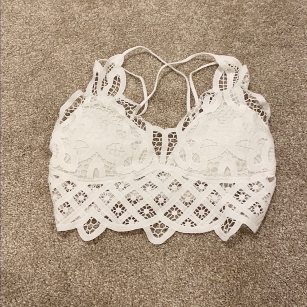 White lace bra
